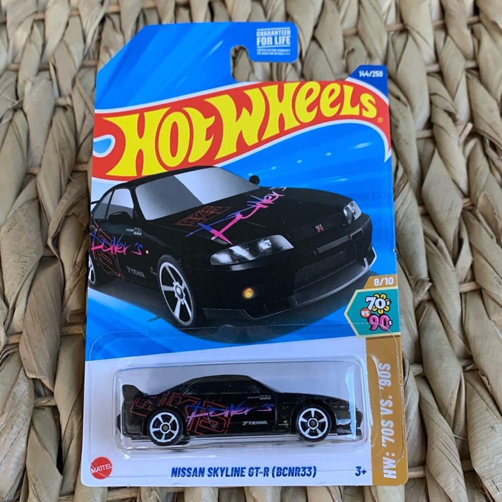 Hot Wheels Car Japanese Nissan Skyline GT-R BCNR33 GTR Black Hotwheels 2025 New